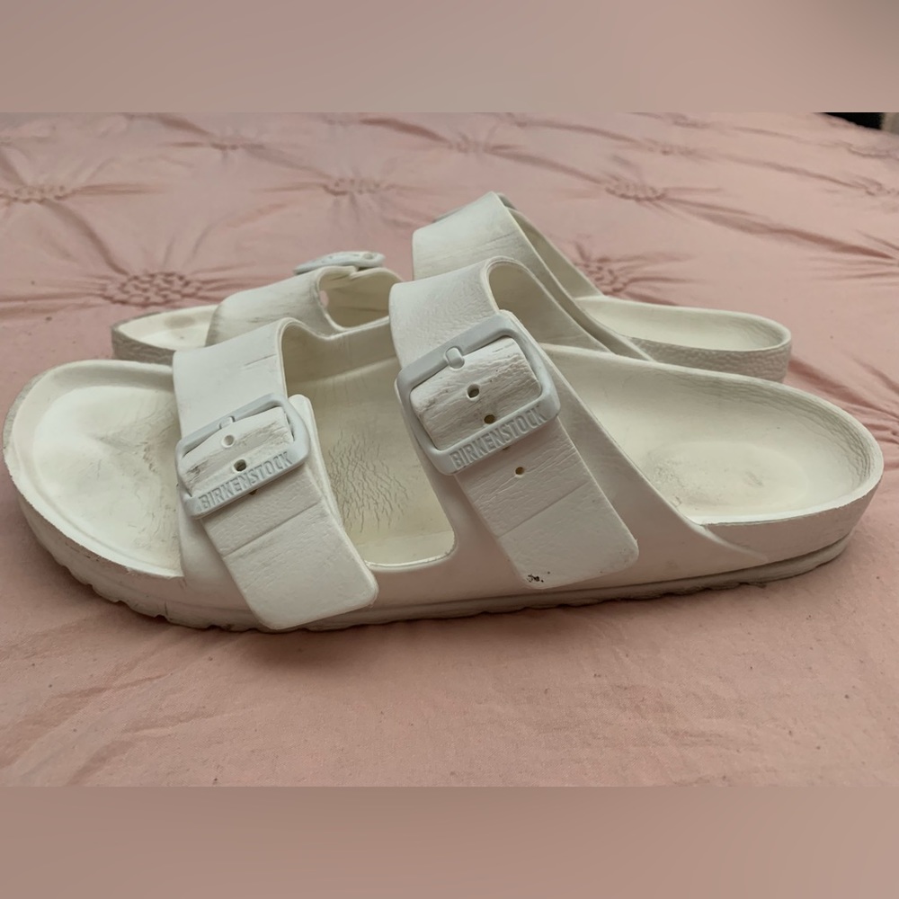 Birkenstock White Rubber Sandals